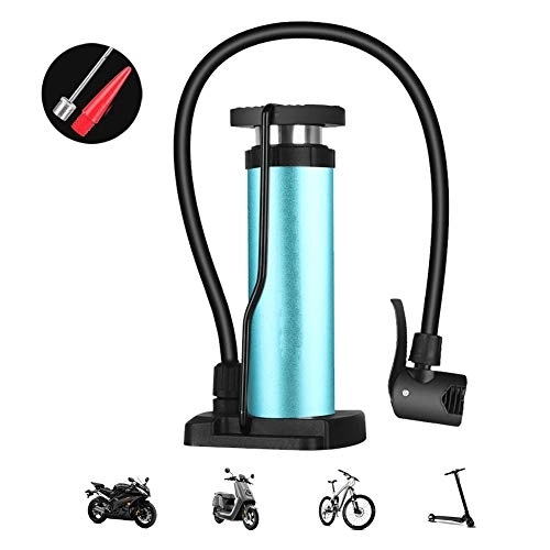 Bike Pump : Foot Pumps 100PSI, Bike Pumps for all Bikes Floor Pump, Bicycle Pump High Pressure Portable Quick & Easy To Use, Ball Pump Needles Fits Presta &Schrader Valve, Bicycle Tyre Pump for Mountain BMX, Blue