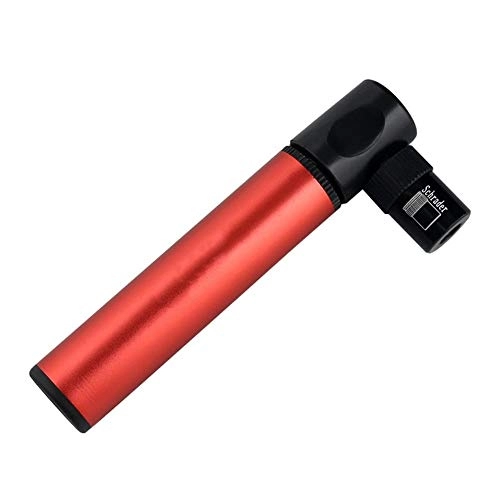 Bike Pump : Gyubay Popular Bicycle Pump 7-shaped Mini Aluminum Alloy Pump Bicycle Riding Equipment Mountain Bike Easy to Carry (Color : Red, Size : 225mm)