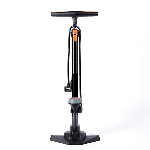 Bike Pump : Honglimeiwujindian Bicycle Tyre Pump Floor-mounted Bicycle Hand Pump with Precision Pressure Gauge no Need to Carry Components (Color : Black, Size : 500mm)