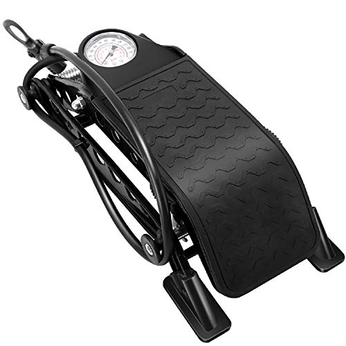 Bike Pump : inChengGouFouX Convenience Bicycle Portable Pump High Pressure Foot Pump Universal Pedal Air Pump Exquisite Bicycle Pump (Color : Black, Size : 31.5x14.5x9cm)