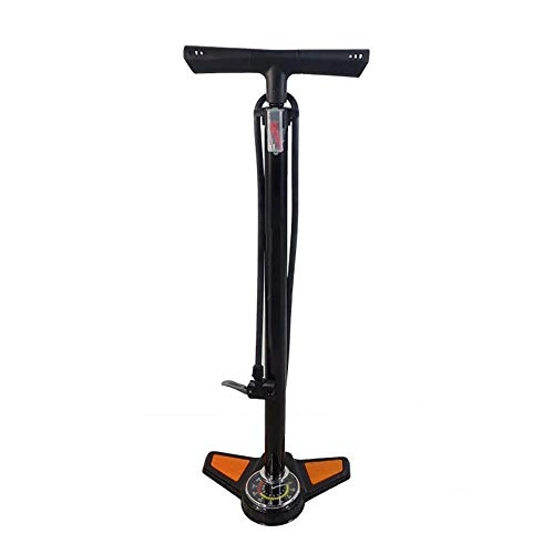 Bike Pump : inChengGouFouX Excellent Craftsmanship Portable Bicycle Riding Equipment Household Floor-standing Pump with Barometer Unique Bicycle Pump (Color : Black, Size : 640mm)