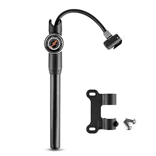 Bike Pump : Jklt Bike Pump Mini Pressure Gauge Bicycle Tire Precision Inflatable Manual Inflator Mountain Bike Riding Portable Miniature Bicycle Tire Inflator with Pressure Gauge Easy to Operate and Carry