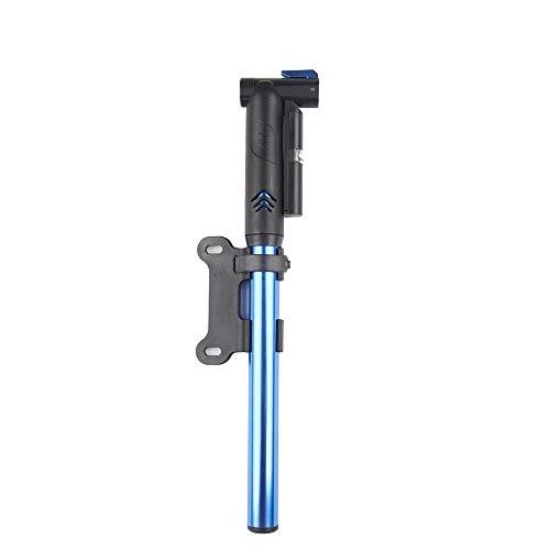 Bike Pump : Jklt Bike Pump Mounted Portable Bicycle Inflator with Pressure Gauge for Presta and Schrader Long Pistons Quickly Inflatable Multifunctional Small Inflator Easy to Operate and Carry