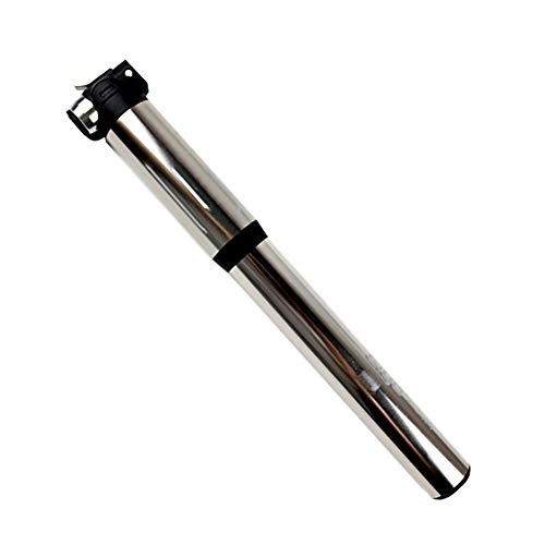 Bike Pump : Jklt Convenient Bicycle Pump Mini Riding Equipment Portable Bicycle Pump Aluminum Alloy High Pressure Durable (Color : Silver, Size : 230mm)