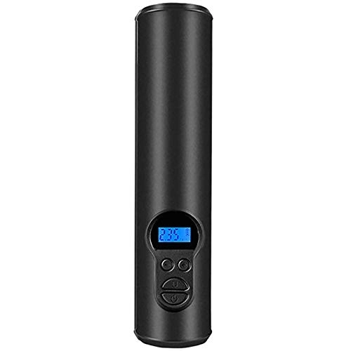 Bike Pump : JOMSK Bicycle Hand Floor Pump Wireless Electric Air Pump 15 Cylinder Smart Car Air Pump Portable Air Pump Football Air Pump (Color : Black, Size : 25x5.5cm)