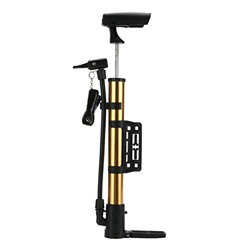 Bike Pump : KuaiKeSport Bike Floor Pump, Portable Mini Bicycle Pump Aluminum Alloy High Pressure Cycling Hand Air Pump Ball Tire Inflator Cycle MTB Mountain Road Bike Pump, Gold