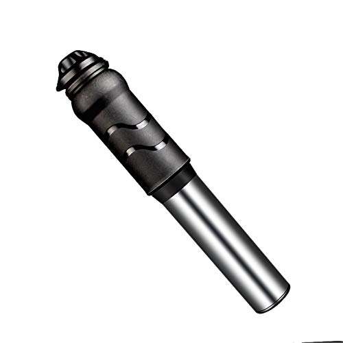 Bike Pump : Lzcaure-SP Bicycle pump Lightweight Aluminum Alloy Mini Bike Hand Pump With Hidden Soft Tube Competible With Presta And Schrader Valve (Color : Black, Size : 15.8cm)