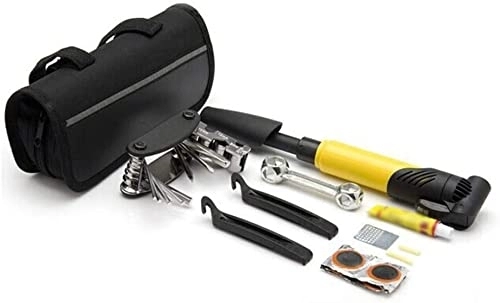 Bike Pump : Mini Bicycle Pump Tire inflator Bike Tyre Repair Kit, Bicycle Tool Kit Including Universal Mini Bike Pump And Portable Storage Bike Bag For Puncture Issue Bicycle Repair Valve tube bicycle pump