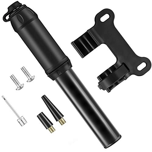 Bike Pump : Nvshiyk Portable Bicycle Tire Pump Bicycle Pump Household Mini Portable Air Pump Basketball Bicycle Inflatable Accessories for Road, Ball Pump (Color : Black, Size : 30cm)