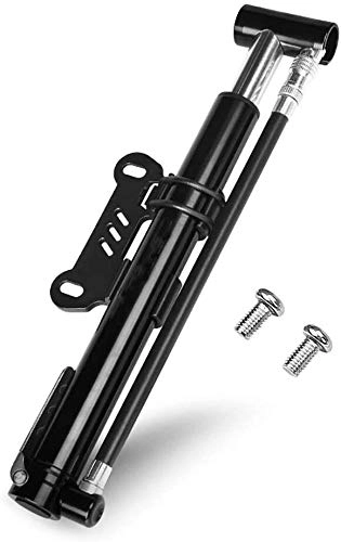 Bike Pump : Plztou Bicycle Foor Pump Mini Bike Pump Includes Mount Kit Tire Pump For Mountain And Bikes 130 PSI High Pressure Capacity Suitable for Bicycles (Color : Black, Size : 25.9cm)