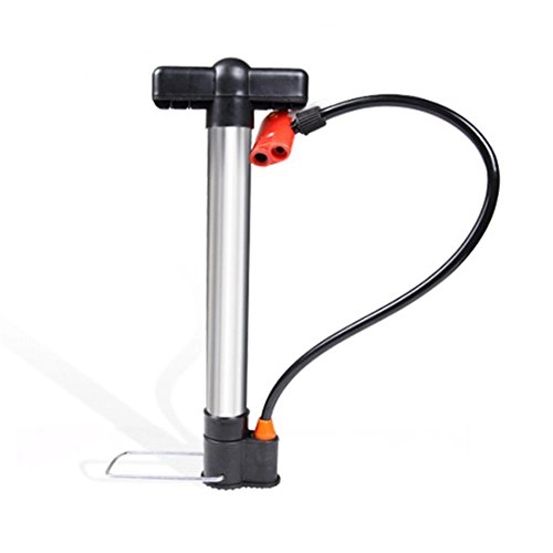 Bike Pump : QIANLZW Aluminum Portable Pump For Bike Floor Tire Pump Air Bicycle Pump With Free Presta Schrader Valve Hose Bicycle Accessories