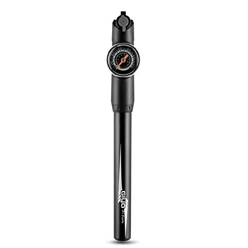Bike Pump : Qiutianchen Bicycle Foor Pump Portable Cycling Pump With Pressure Gauge 120psi Road Mountain Bike Pump Tire Air Inflator Suitable for Bicycles (Color : Black, Size : 2.1 x 26.5cm)