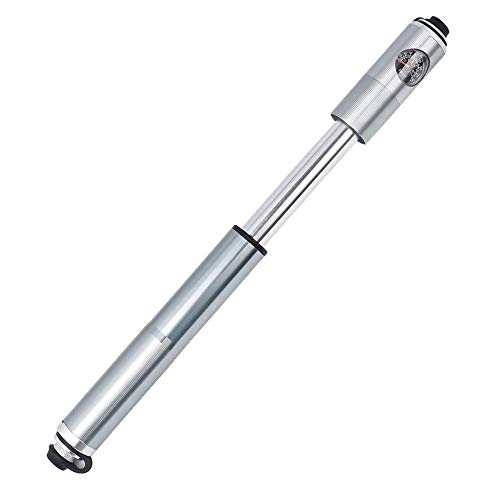 Bike Pump : Qiutianchen Bike Pump Lightweight High Pressure Bike Stand Floor Pump Scharder & Presta Valves 160 PSI Floor Drive With Gauge Versatility (Color : Silver, Size : 23x2.8cm)