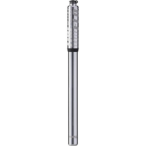 Bike Pump : Truflo Road CNC high pressure mini pump with flexi head. Presta and Schrader. Silver