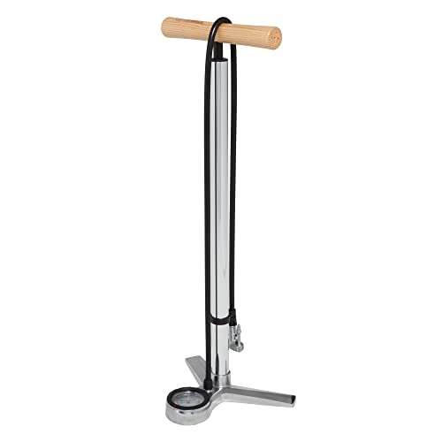 Bike Pump : Truflo Unisex's Classictrax Floor Pump Bicycle, Chrome Silver, One Size