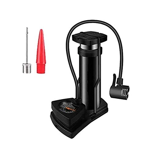 Bike Pump : Wghz Bike Foot Pump, Lightweight Bicycle Foot Activated Floor Pump with Gauge And Ball Pump Needle for Road Bike Mountain Bike And Valve