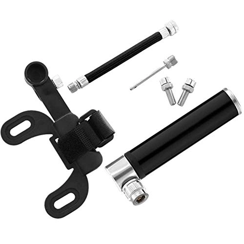 Bike Pump : Wghz Practical Bicycle Mountain Bike Inflator Tire High Pressure Pump Tire Hand Air Inflator For Travel Outdoor (Color : Black)