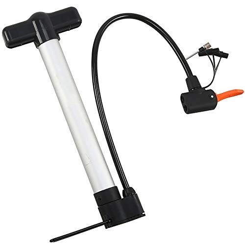 Bike Pump : YLiansong-home Portable Bicycle Pumps Aluminum Alloy High Pressure Pump Electric Bicycle Basketball Pump Bicycle Accessories for Bike Tyres (Color : Silver, Size : 32x3cm)