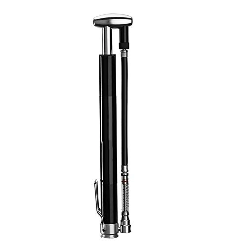 Bike Pump : YLiansong-home Portable Bicycle Pumps High Pressure 160psi Barometer Mountain Road Car Portable Bicycle Pump Car Motorcycle for Bike Tyres (Color : Black, Size : 280mm)
