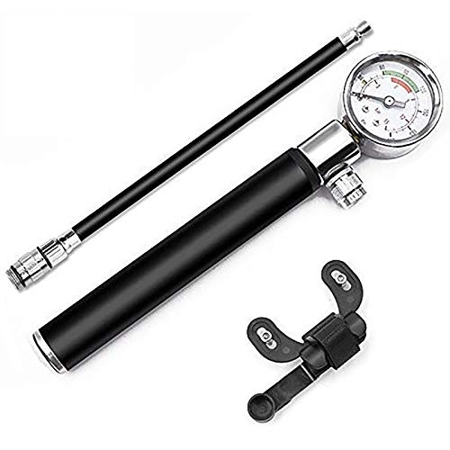 Bike Pump : YLiansong-home Portable Bicycle Pumps Portable High Pressure Pump Bicycle Pump Mountain Bike Pump Lightweight Pump for Bike Tyres (Color : Black, Size : 19.7x2.1cm)