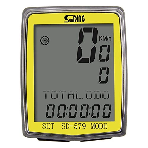 Cycling Computer : Bike SpeedometerWired / Wireless Bike Computer Waterproof LCD Display Bike Odometer Speedometerfor Hiking Climbing (Size:Wireless ; Color:Yellow)