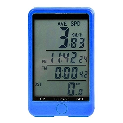 Cycling Computer : Dfghbn Bike Odometer Waterproof Bicycle Computer With Backlight Wireless Bicycle Computer Bike Speedometer Odometer Bike Stopwatch Bike Computer (Color : Blue2, Size : ONE SIZE)