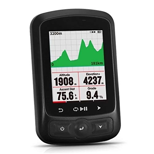 Cycling Computer : Odometer GPS Cycling Computer Navigation Cycling Bicycle GPS Computer Odometer with Mount (Color : Black, Size : One size)
