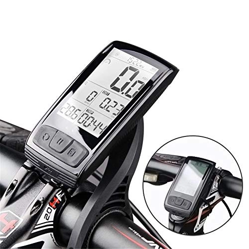 Cycling Computer : PQXOER Cycle Computers Bicycle Stopwatch Bluetooth Wireless Road Bike Speedometer Odometer Backlit Waterproof Riding Supplies Bicycle Odometer Speedometer (Color : Black, Size : One size)