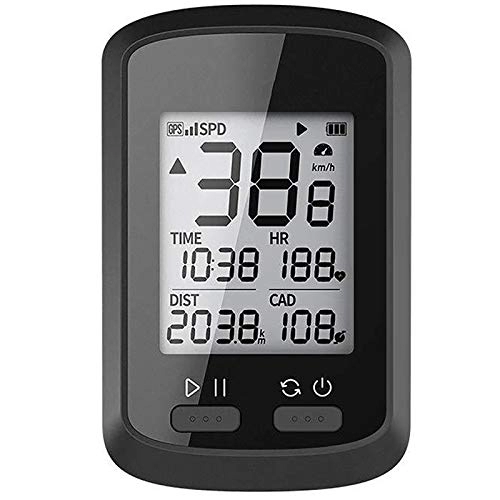 Cycling Computer : SOONHUA Bike Computer Wireless GPS Bicycle Speedometer Odometer with Automatic Backlight LCD Screen Waterproof for Mountain Bike Riding Heart Rate Cadence Recording