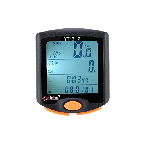 Cycling Computer : ZHANGJI Bicycle speedometer-Wireless Digital Bike Bicycle Computer Odometer Speedometer Stopwatch Thermometer LCD Backlight Backlit Rainproof Multifunction