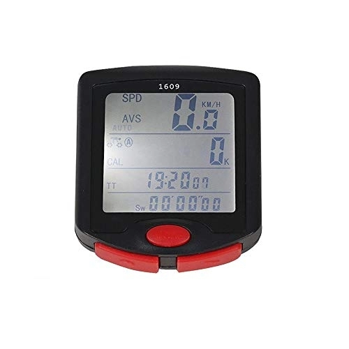 Cycling Computer : Zjcpow Cycling Speedometer Mountain Bike Bicycle Wireless Stopwatch Luminous Waterproof Stopwatch Riding Odometer Bicycle Computer (Color : Black, Size : One size)