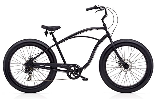 Bici Cruiser : Electra FAT Tire 7D Herren Fahrrad 26" Schwarz Beach Cruiser Rad Retro 7 Gang Schaltung, 527503