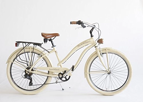 Bici Cruiser : Via Veneto Bicicletta Cruiser Donna Made in Italy (Beige)