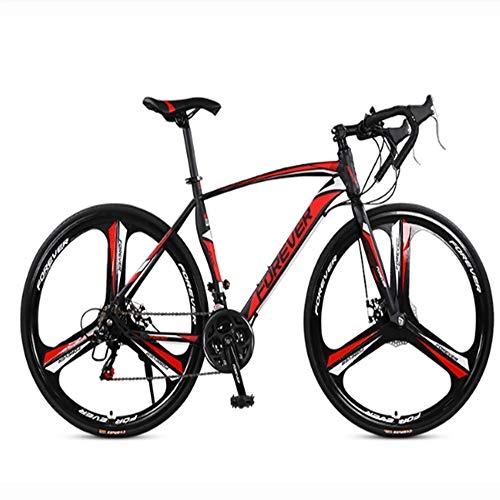 Bici da strada : Bici da Corsa A 21 velocità Bici da Corsa da Corsa in Lega di Alluminio per Adulti Ultraleggero 700C Vento Rotto Bici da Corsa Albero Freno Bici da Corsa Regalo, Rosso