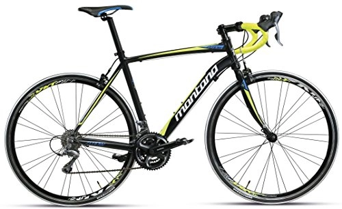 Bici da strada : Bicicletta da corsa da 28", 24 marce, Montana Zerow, nero / giallo, 55 cm