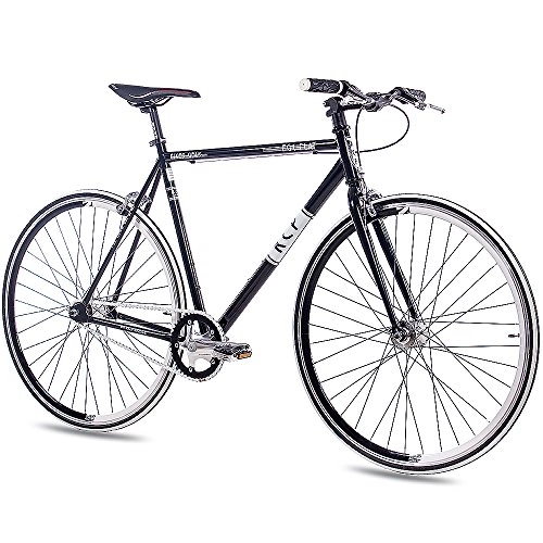 Bici da strada : Bicicletta da corsa Fixie da 28 pollici URBANRAD Single Speed KCP FG1 Flat 2016 Fixed Gear nero, dimensioni telaio: 56 cm