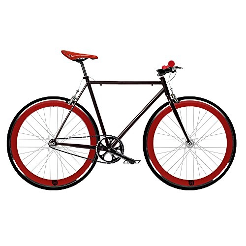 Bici da strada : bicicletta Fix 2 rossa. polsino Fixie / Single Speed. Taglia 53