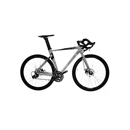 Bici da strada : Bicycles for Adults Racing Road Bikes Aluminum Alloy Men's Bikes Multi-Speed Handlebars Road Bikes Adult City Bikes (Color : Gray, Size : X-Large)