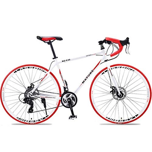 Bici da strada : Domrx 21 / 27 / 30 / 33 Speed ​​Turn Manubrio Racing Road Fine Ruote Entry Level-Super White Red_27