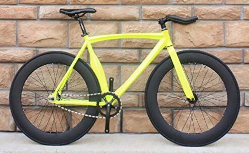 Bici da strada : GUIO 48cm 53cm Aluminum Alloy Fixed, Yellow, 48cm(155cm-175cm)