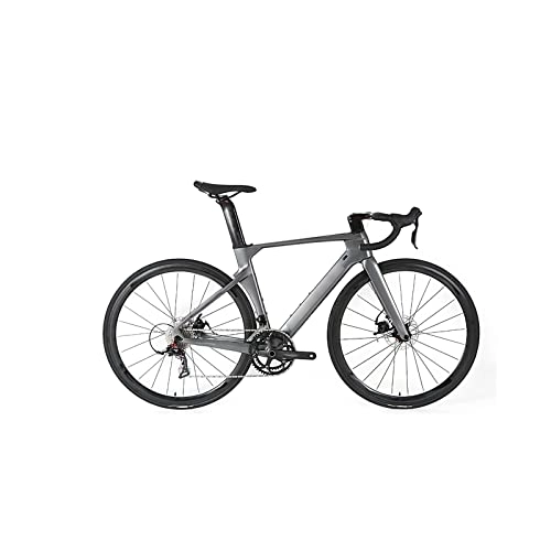 Bici da strada : HESND ZXC Biciclette per Adulti Off Road Bike Telaio in Carbonio 22 Velocità Passante Asse 12 * 142mm Freno a Disco Bicicletta Da Strada in Fibra di Carbonio (colore: Grigio, Dimensioni: 54cm)