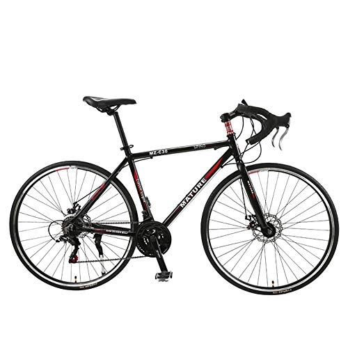 Bici da strada : Hyuhome 26.5in Biciclette Lega di Alluminio 700C Ragazze MTB Dirtbike, Mountain Bike 30 ingranaggio Bici della Rotella della sporcizia con Shimano Sora, Black Red