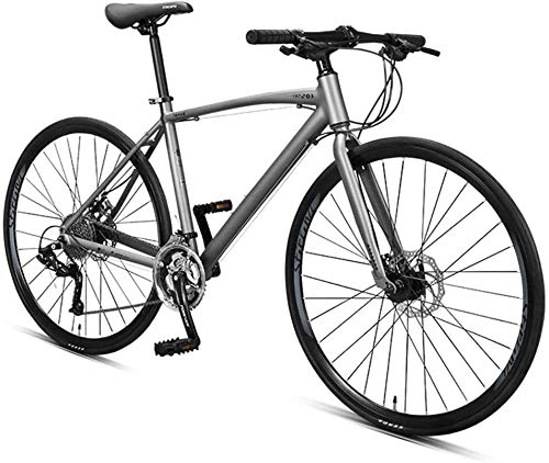 Bici da strada : IMBM 30 velocità Bici della Strada, Adulto Commuter Bike, Alluminio Leggero della Bicicletta della Strada, 700 * 25C ​​Ruote, Bicicletta da Corsa con Doppio Disco Freno (Color : Grey)