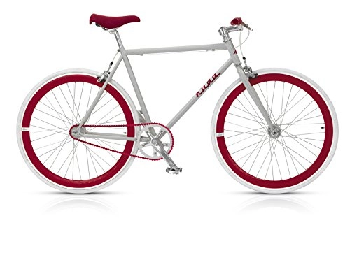 Bici da strada : MBM Nuda Bicicletta Scatto Fisso, Grigio / Rosso, 53 cm