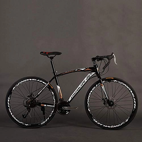 Bici da strada : MOBDY Bicicletta Bici da Strada 26 Pollici 27 velocità Cambio Fisso Freni a Doppio Disco Piegatura Muscoli Uomini e Donne-Black_Gold_27speed