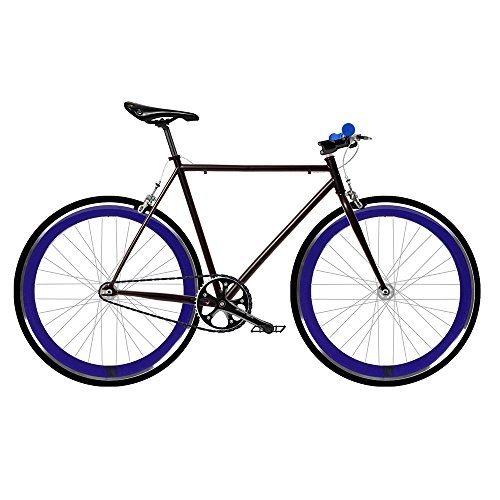 Bici da strada : Mowheel FIX 2 Bicicletta blu, Monomarcia, a scatto fisso, trasmissione single speed.taglia 53