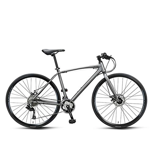 Bici da strada : Mzq-yj Road Bike, Adulto Telaio Lega di Alluminio Ultra-Light Bicicletta, Utility Bike, 30 velocità, 700C, Grigio
