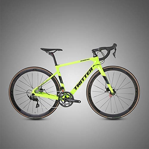 Bici da strada : New Raid Road Bike Bicicletta a doppio disco a 22 velocità in fibra di carbonio 700C Corsa su strada per adultiBicicletta a velocità variabile