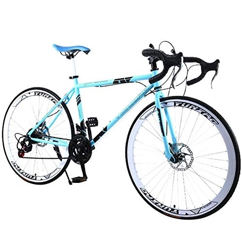 Bici da strada : QCLU Bici da 26 Pollici Mountain Mountain, Disc Freni Hardtail MTB, Bici da Trekking Bike Bike Girls Bike, Piena Sospensione Mountain Mountain Bike, 21 velocità, Freno ad Olio, Bici da Strada for ADO