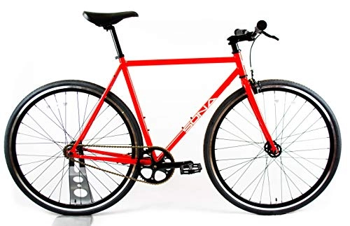 Bici da strada : Red Sona Original Single Speed Fixed Gear Medium 55cm | Urban Commuter City Fixie Bike | Progettato e costruito a Mano a Dublino | Flip Flop Bike Hub | Ruota Fissa e Ruota Libera
